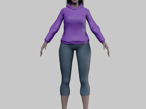 Basic Beautiful woman V29756 3D Model