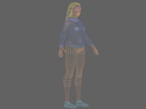 Basic Beautiful woman V29756 3D Model