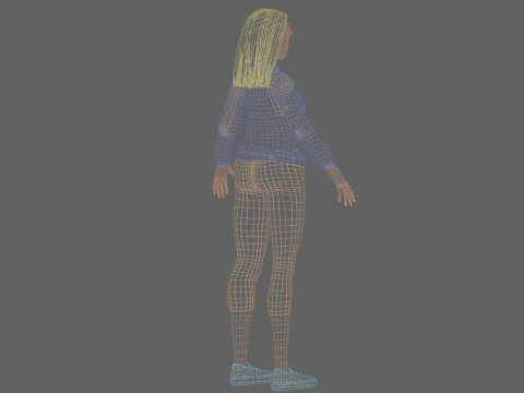 Basic Beautiful woman V29756 3D Model