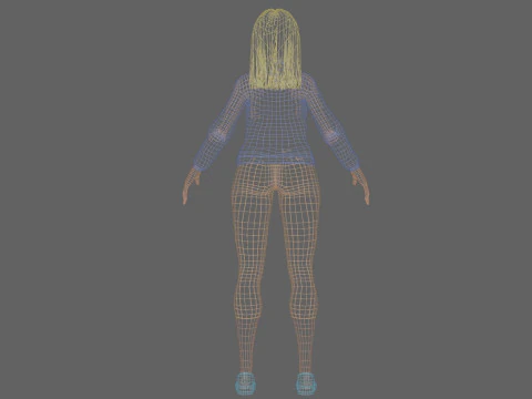 Basic Beautiful woman V29756 3D Model