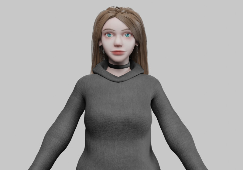 Basic classic woman V32703 Modello 3D .c4d .max .obj .3ds .fbx .stl .blend 