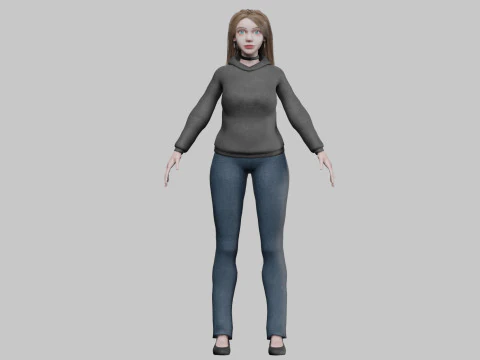 Basic classic woman V32703 3D Model
