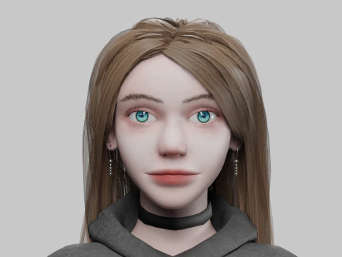 Basic classic woman V32703 3D Model