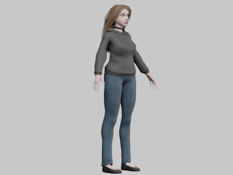 Basic classic woman V32703 3D Model
