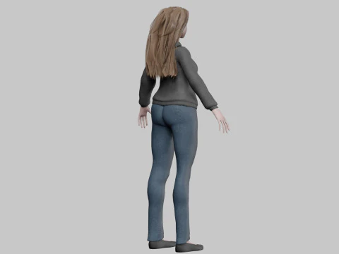 Basic classic woman V32703 3D Model