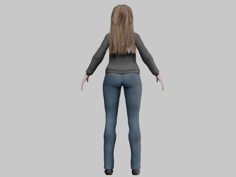Basic classic woman V32703 3D Model