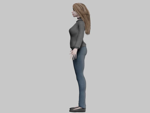 Basic classic woman V32703 3D Model