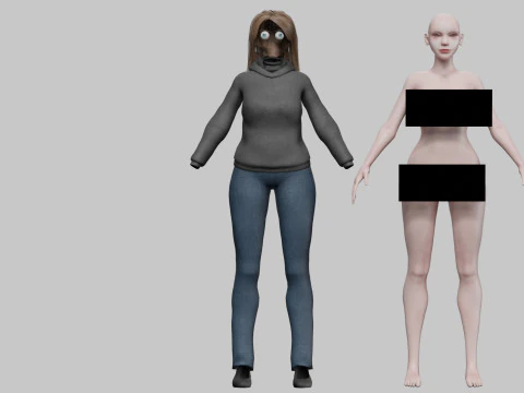 Basic classic woman V32703 3D Model