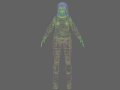 Basic classic woman V32703 3D Model