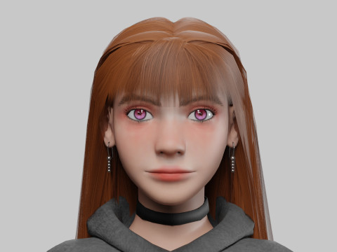 Basic cool woman V31469 3D Model