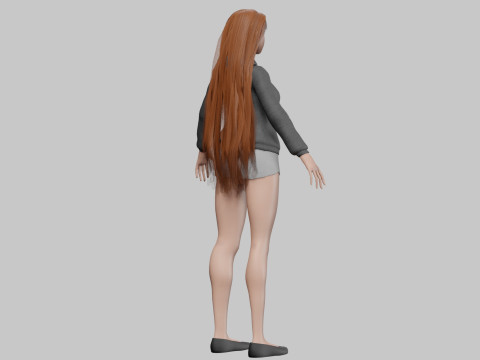 Basic cool woman V31469 3D Model