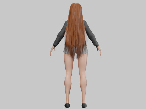 Basic cool woman V31469 3D Model