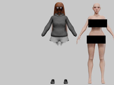 Basic cool woman V31469 3D Model