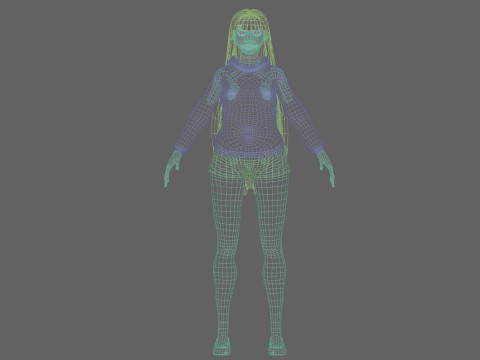 Basic cool woman V31469 3D Model
