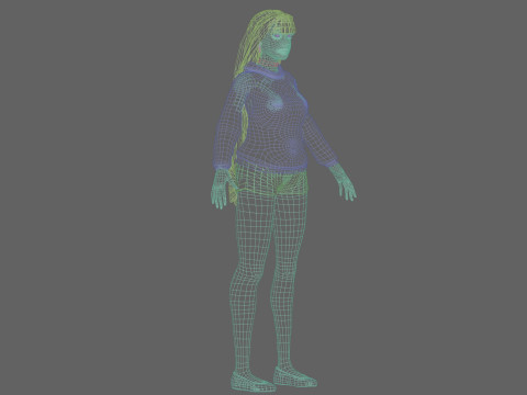 Basic cool woman V31469 3D Model