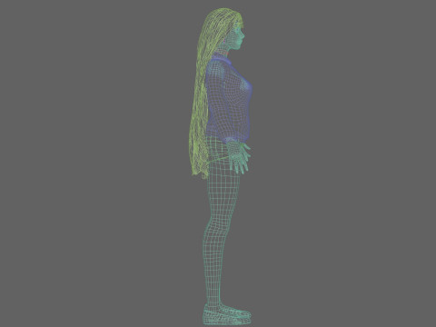 Basic cool woman V31469 3D Model