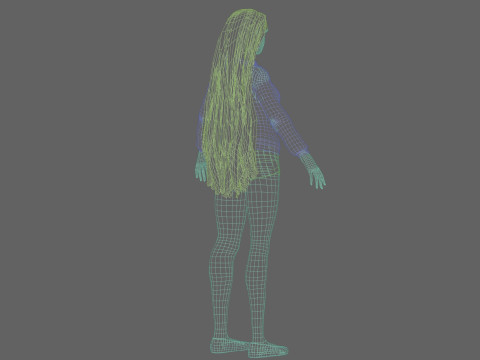 Basic cool woman V31469 3D Model
