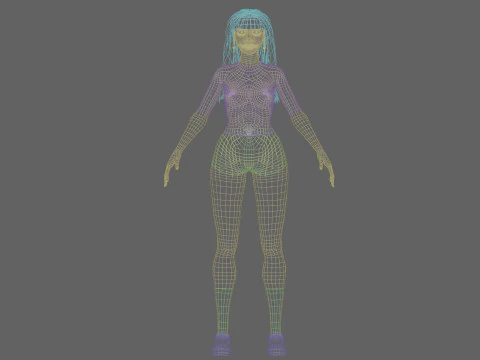 Basic cute Woman V33012 3D Model