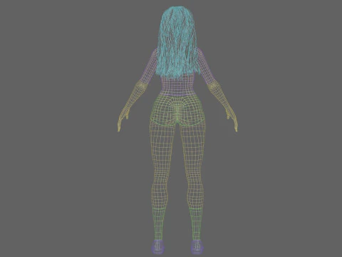 Basic cute Woman V33012 3D Model