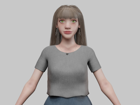 Basic Standard woman V33016 3D मॉडल