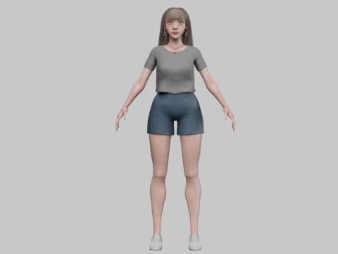 Basic Standard woman V33016 3D मॉडल