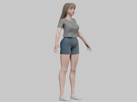 Basic Standard woman V33016 3D मॉडल