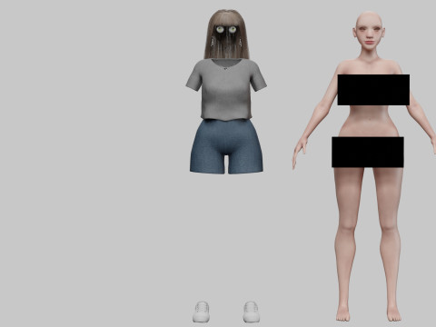 Basic Standard woman V33016 3D मॉडल