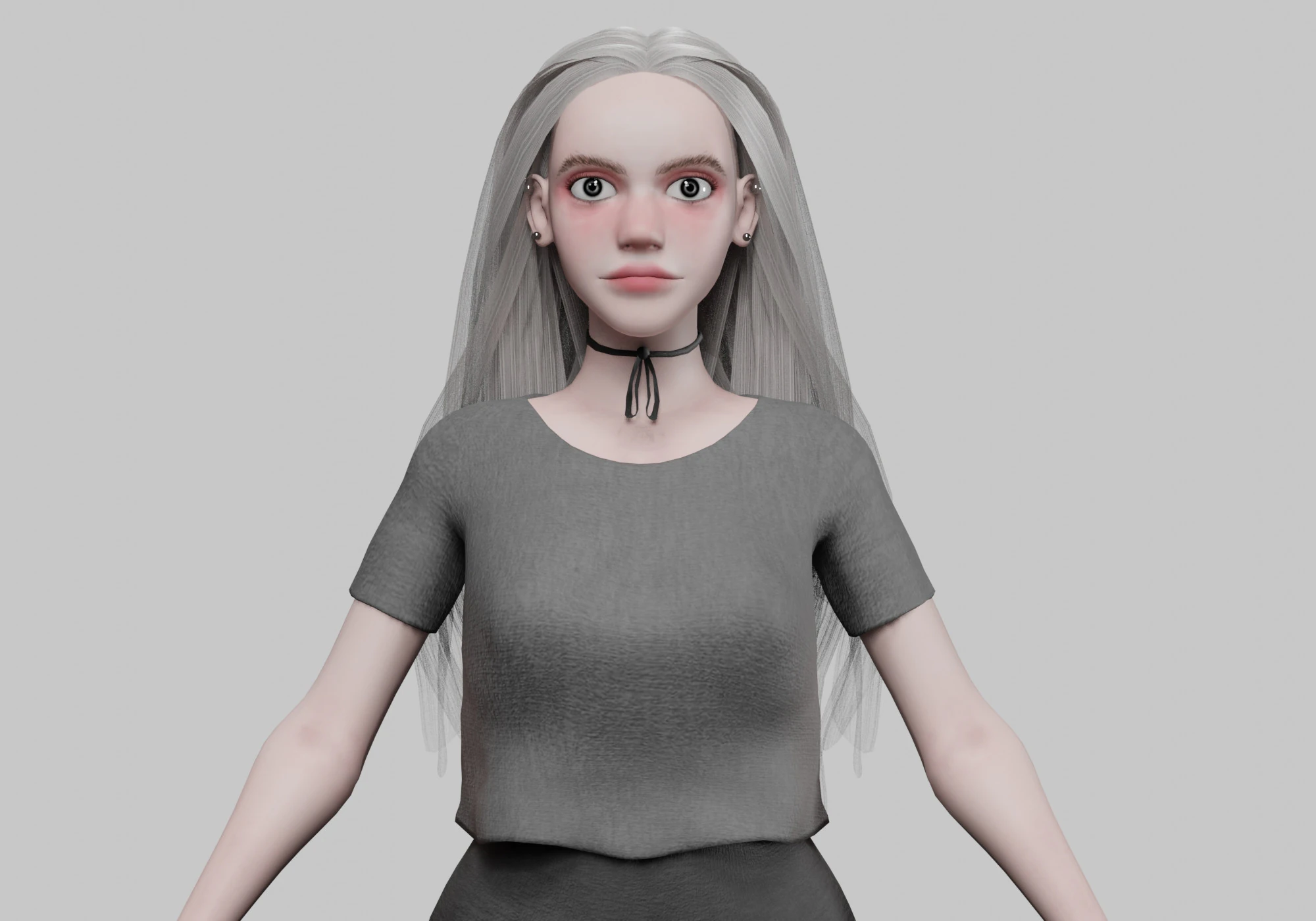 Basic sweet Woman V32448 3D Model .c4d .max .obj .3ds .fbx .stl .blend