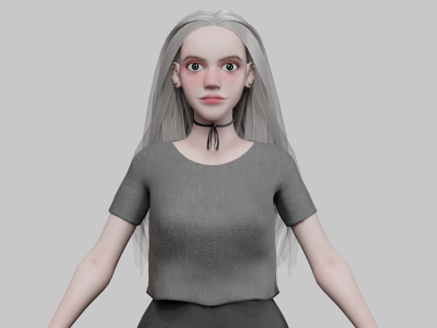 Basic sweet Woman V32448 Modèle 3D