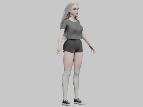 Basic sweet Woman V32448 3D Model