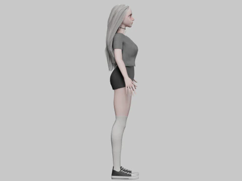Basic sweet Woman V32448 3D Model