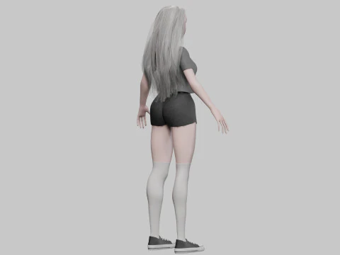 Basic sweet Woman V32448 3D Model