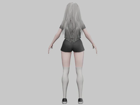 Basic sweet Woman V32448 3D Model