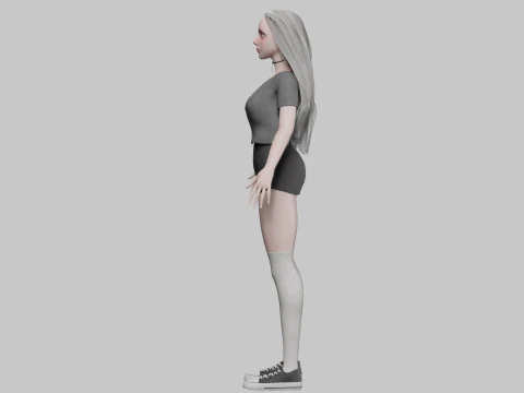 Basic sweet Woman V32448 3D Model