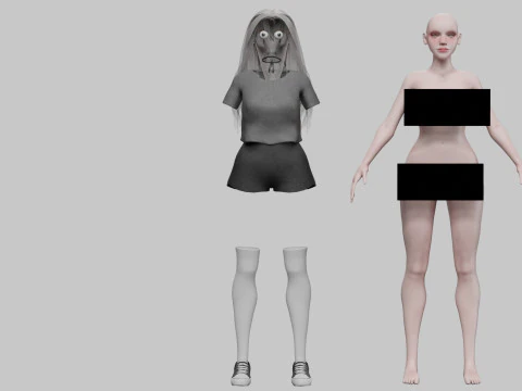 Basic sweet Woman V32448 3D Model