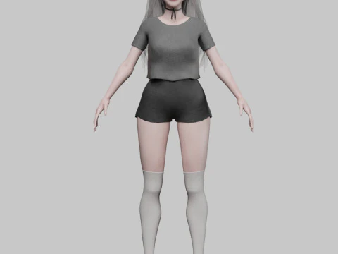 Basic sweet Woman V32448 3D Model