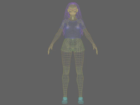 Basic sweet Woman V32448 3D Model