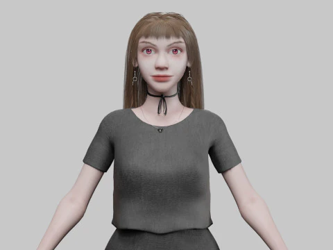 Beautiful Basic Woman V32497 3D Model