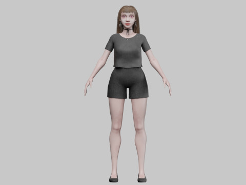 Beautiful Basic Woman V32497 Modelo 3D