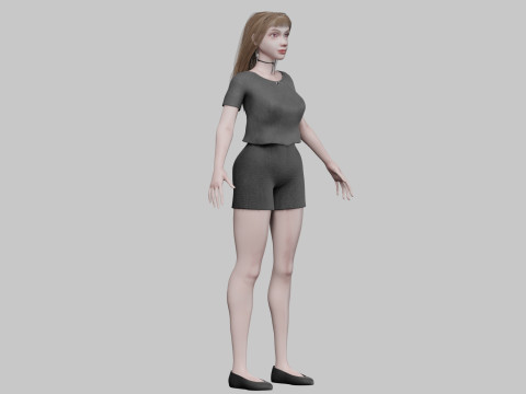 Beautiful Basic Woman V32497 Modelo 3D