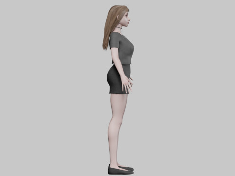 Beautiful Basic Woman V32497 Modelo 3D
