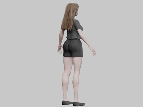 Beautiful Basic Woman V32497 Modelo 3D