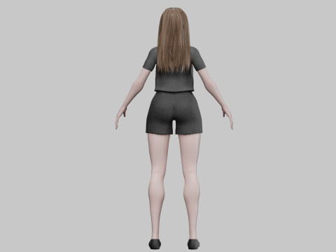 Beautiful Basic Woman V32497 Modelo 3D