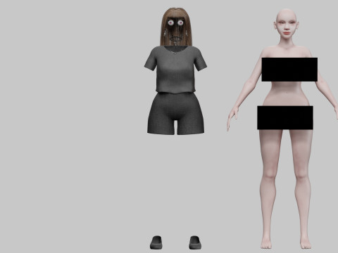 Beautiful Basic Woman V32497 Modelo 3D