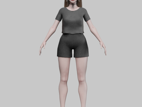 Beautiful Basic Woman V32497 Modelo 3D