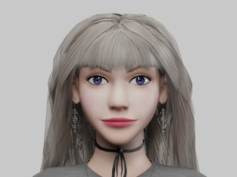 Beautiful cute Woman V30757 Modelo 3D