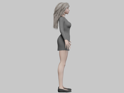 Beautiful cute Woman V30757 Modelo 3D