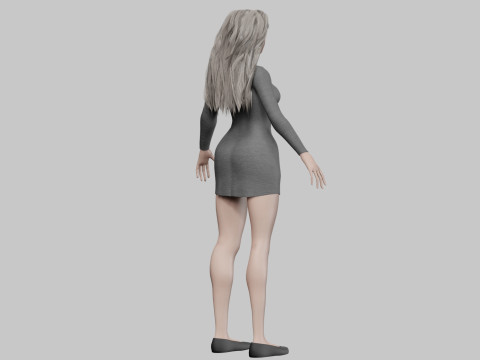Beautiful cute Woman V30757 Modelo 3D