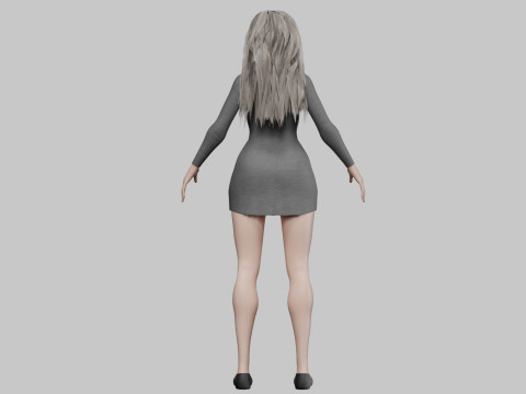 Beautiful cute Woman V30757 Modelo 3D