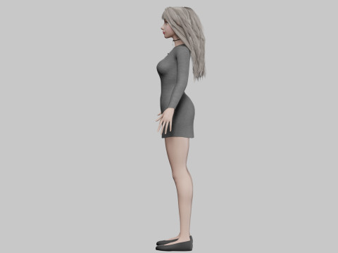 Beautiful cute Woman V30757 Modelo 3D